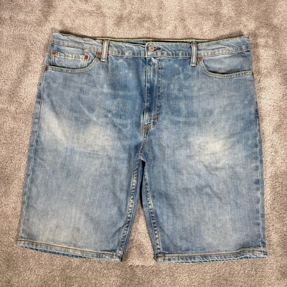 Levis 511 Jean Shorts Mens 42 Light Blue Denim Faded Stretch Skater